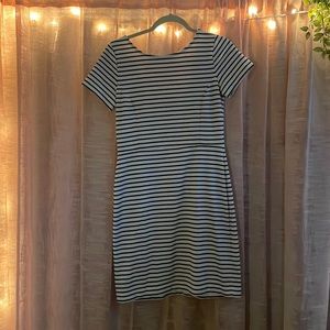 Banana republic striped fitted dress
